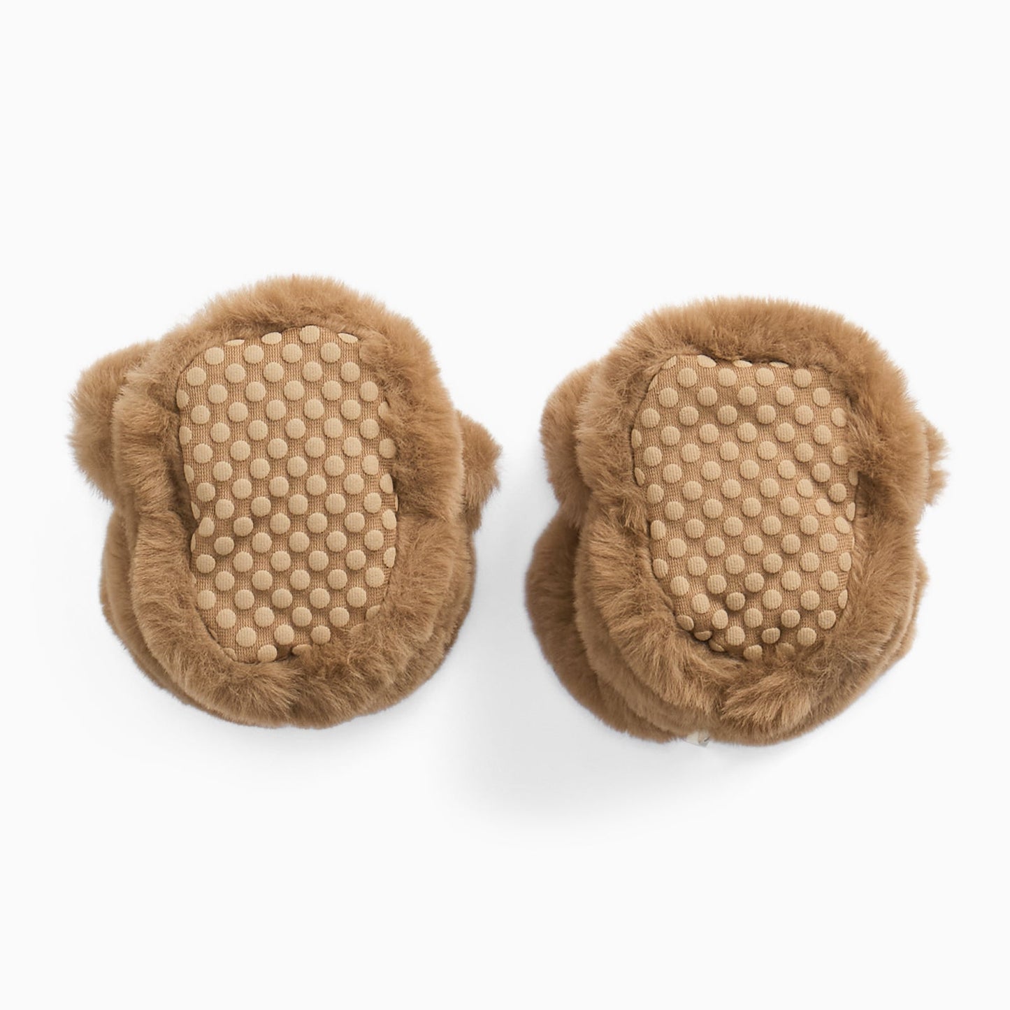Brown Bear Faux Fur Booties