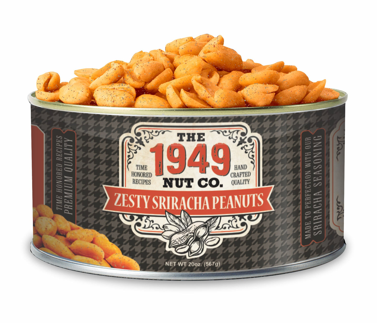 1949 Nut Company Zesty Sriracha Peanuts 20 OZ - 12 Pack