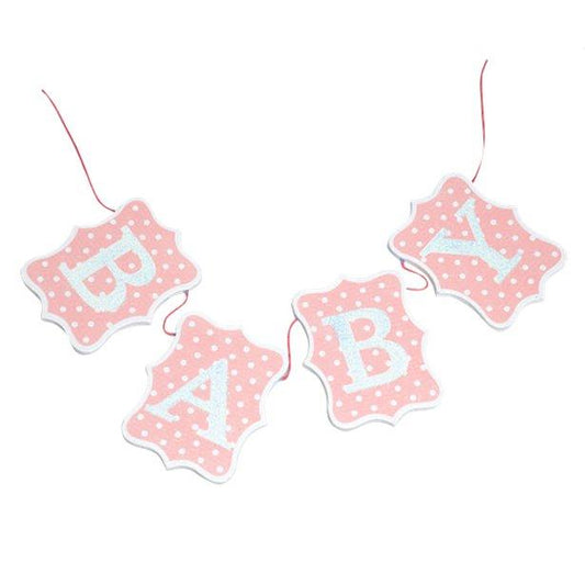 'BABY' Wooden Bunting - Pink