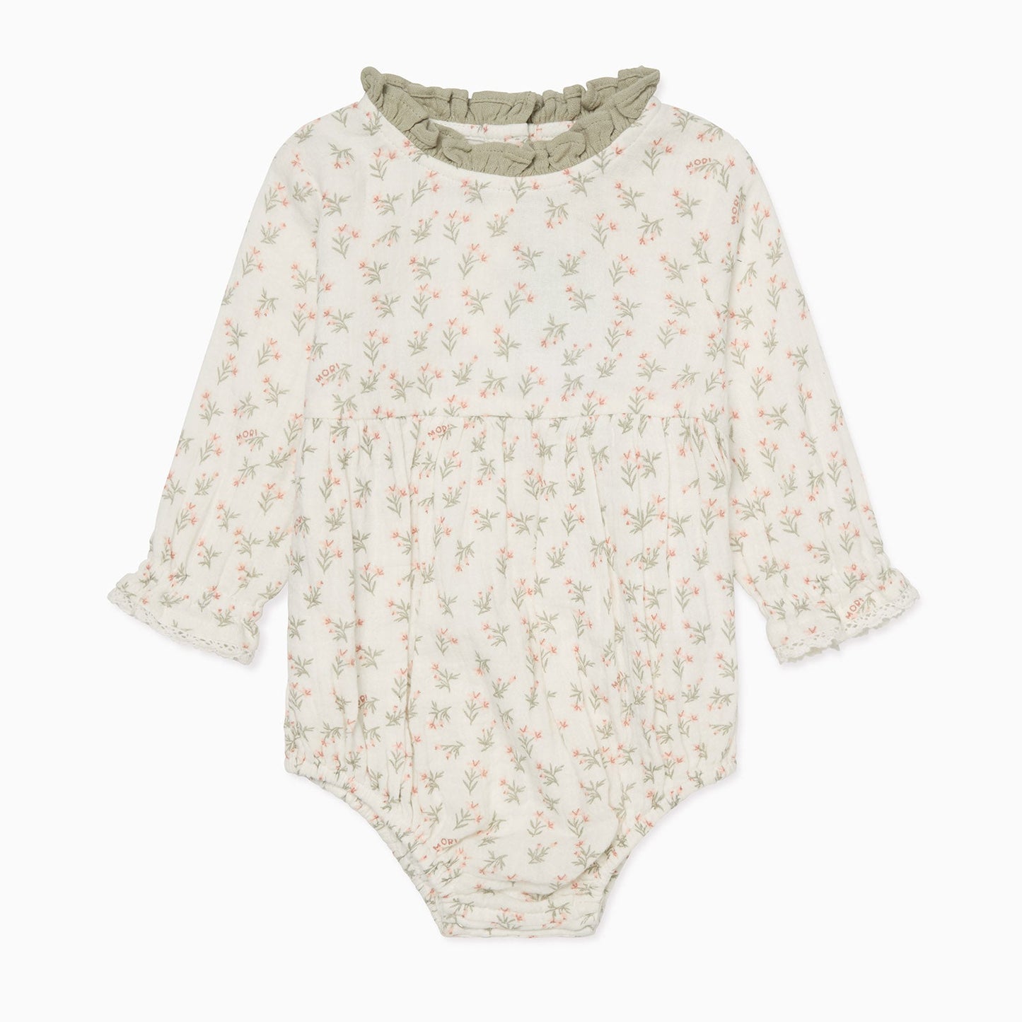 Floral Muslin Reversible Floppy Hat & Bloomer Bodysuit