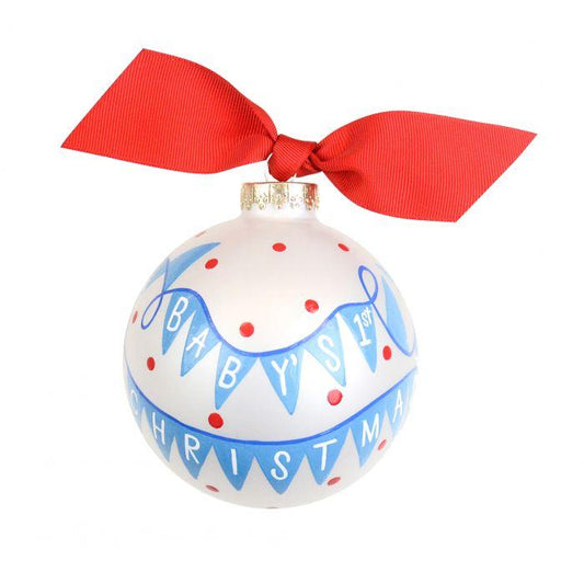 Baby's 1st Christmas Hanging Christmas Bauble - Blue