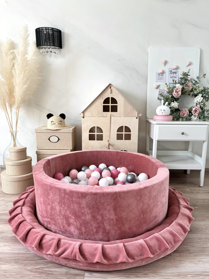 Luxe Velvet Padded Playmat &  Ball Pit + 200 Balls (colour of your choice) Bundle