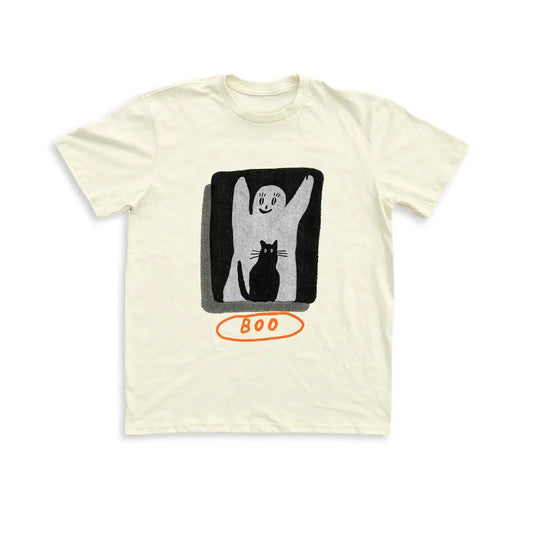 BOO Unisex Tee - Cream Graphic Tee