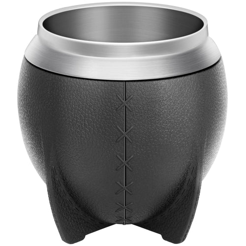 Beruth Bombilla Yerba Mate Gourd 9.5oz Stainless Steel Tea Cup Set Double Walled Heat Insulation Anti Scalding Coffee Mug Vacuum Mug Portable Insulated Beverage Cup for Hot and Cold Drinks(Black)
