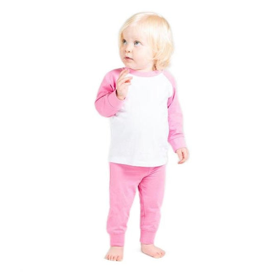 Candyfloss Pink and White Pyjamas - Why Not Personalise Me!