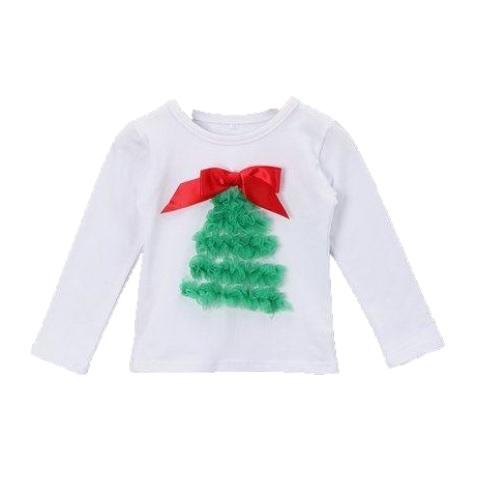 Christmas Long Sleeve T-Shirt with Christmas Tree