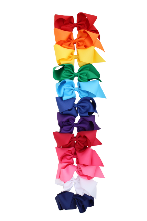 Giant 7â Basic Bright Grosgrain Bows- Select Color