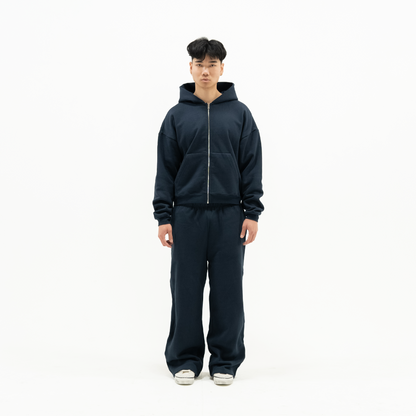 600 GSM 'Dark Navy' Zip-Up Hoodie