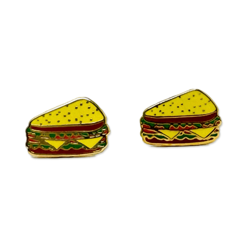 Deli Sandwich Enamel Earrings — Jenny Lemons