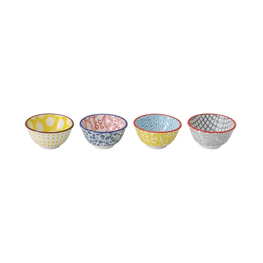 Hand-Stamped Stoneware Pinch Pot - Select Style