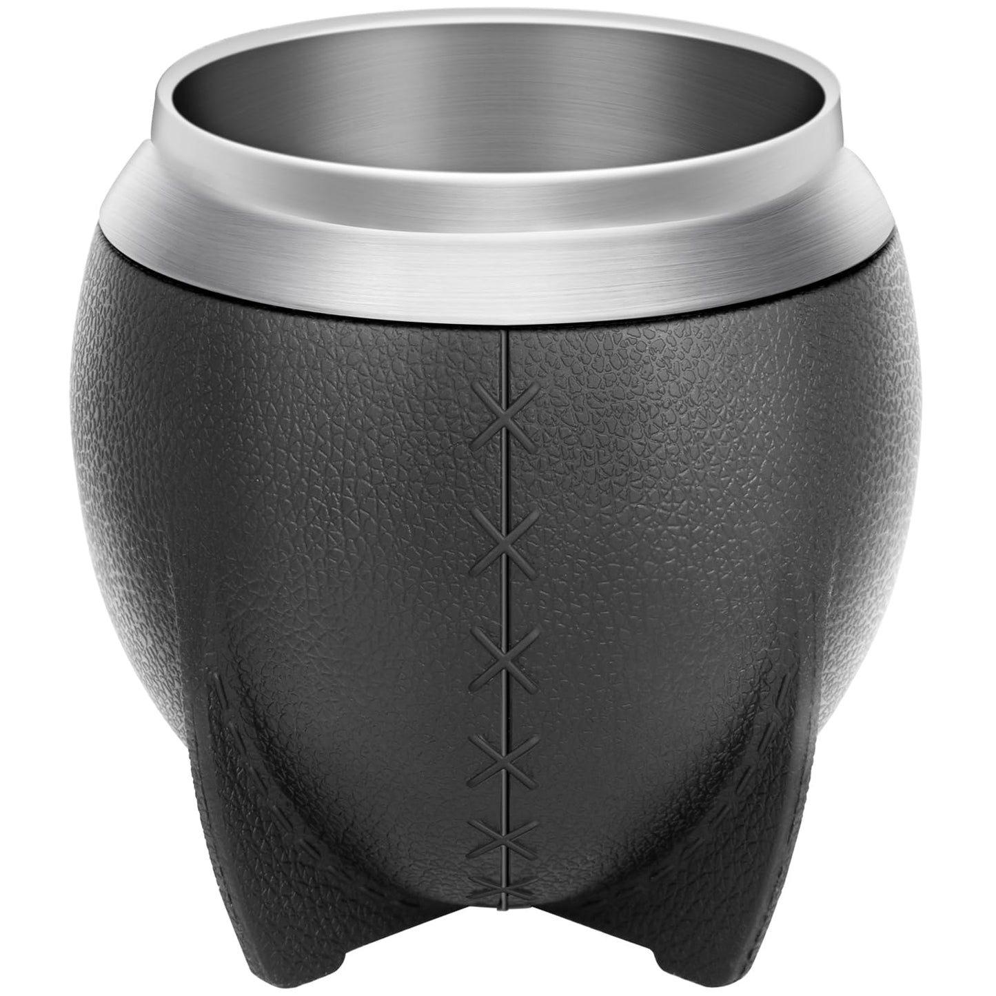Beruth Bombilla Yerba Mate Gourd 9.5oz Stainless Steel Tea Cup Set Double Walled Heat Insulation Anti Scalding Coffee Mug Vacuum Mug Portable Insulated Beverage Cup for Hot and Cold Drinks(Black)