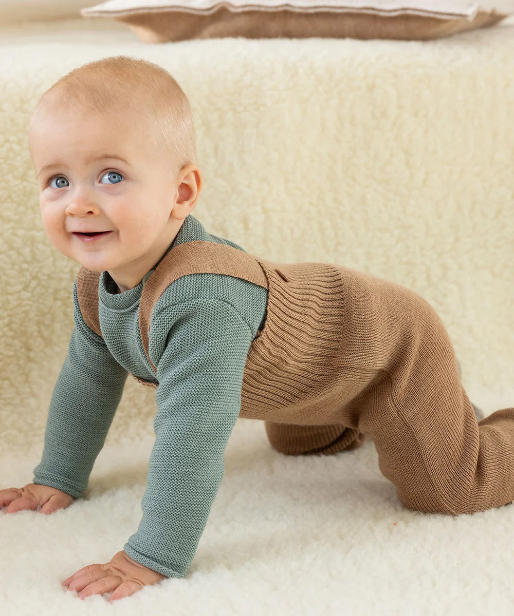 Disana Merino Wool Dungarees - Caramel