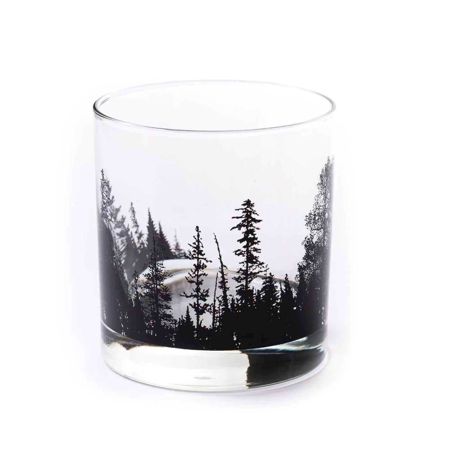 Black Lantern Single Whiskey Glass - Old Fashioned Glass for Men - 11oz. Low Baller Tumbler Solid Base - Bourbon Glass - Cocktail & Everyday Use Drinking Glasses for Nature Lovers (One 11oz. Glass)