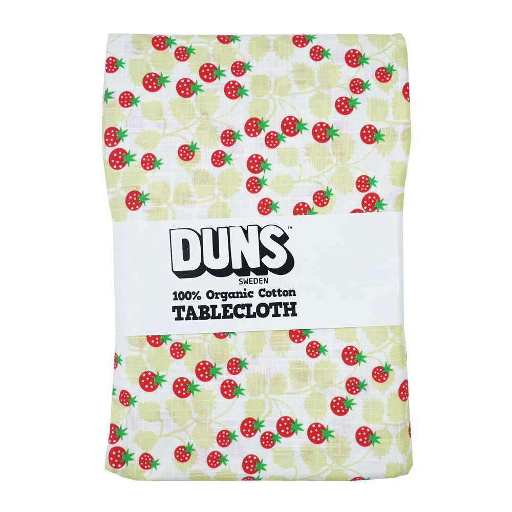 Duns Table Cloth - Wild Strawberries Paradise Green