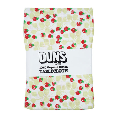 Duns Table Cloth - Wild Strawberries Paradise Green