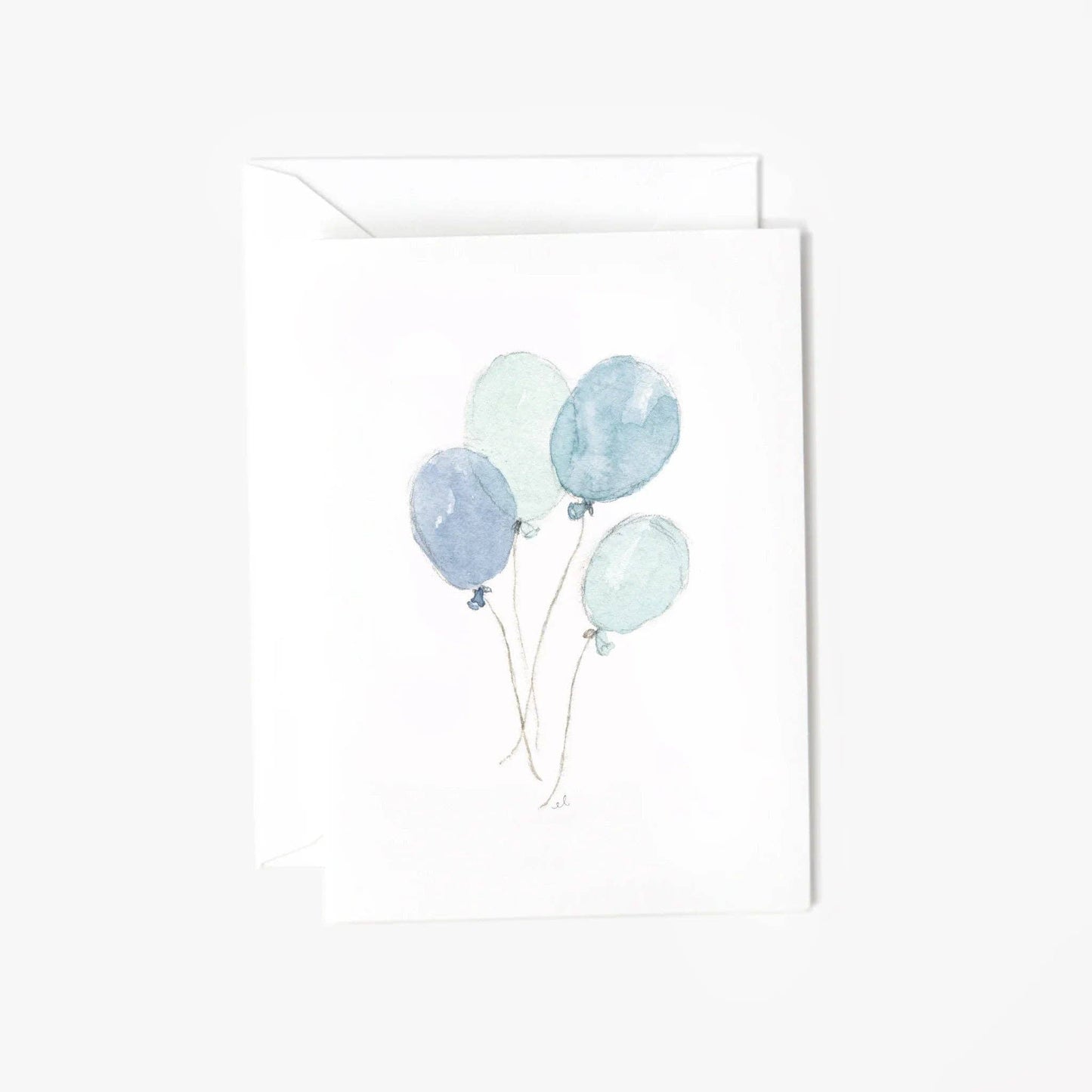 emily lex studio - Blue balloons mini enclosure notecard