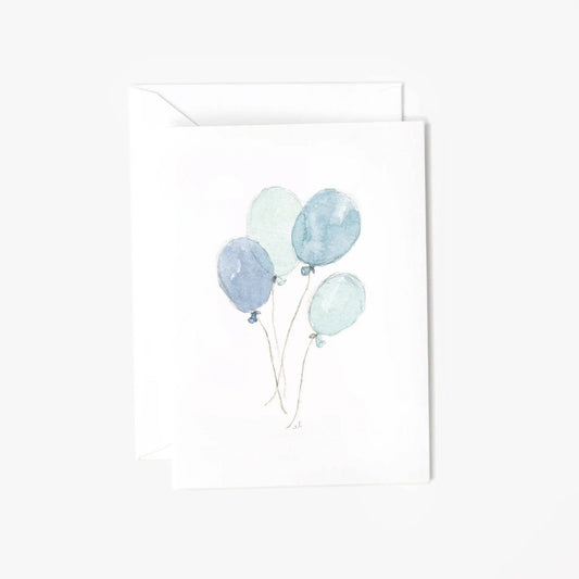 emily lex studio - Blue balloons mini enclosure notecard