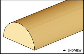 Basswood - Trim - 1/16" Half Round
