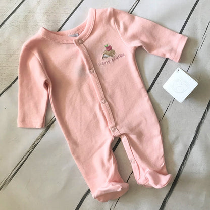 I Love Cuddles Pink Sleepsuit