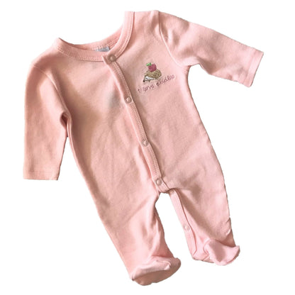 I Love Cuddles Pink Sleepsuit