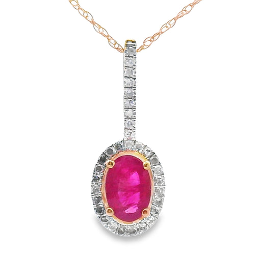 .61ct Ruby Diamond Fashion Pendants 10KT Yellow Gold