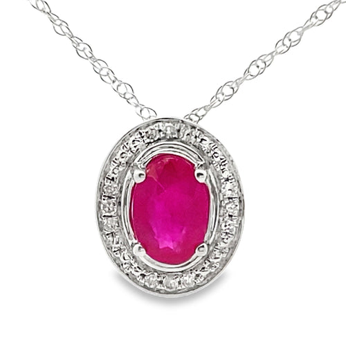 .63ct Ruby Diamond Fashion Pendants 10KT White Gold