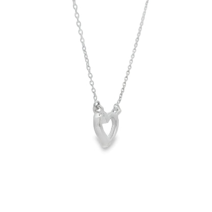 .03ct Diamond Heart Love Pendant 14KT White Gold