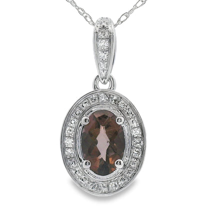 .42ct Quartz Diamond Fashion Pendants 10KT White Gold