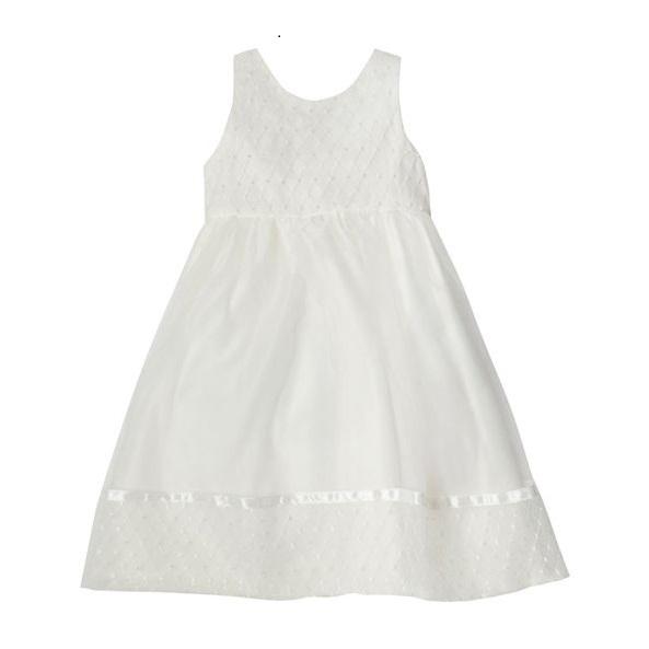 Ivory or White Christening Dress with Pearls and Headband