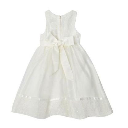 Ivory or White Christening Dress with Pearls and Headband