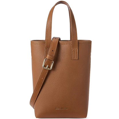 BOSTANTEN Small Crossbody Purse for Women Mini Tote Bag Top Handle Shoulder Bag Compact Handbags with Adjustable Strap Brown