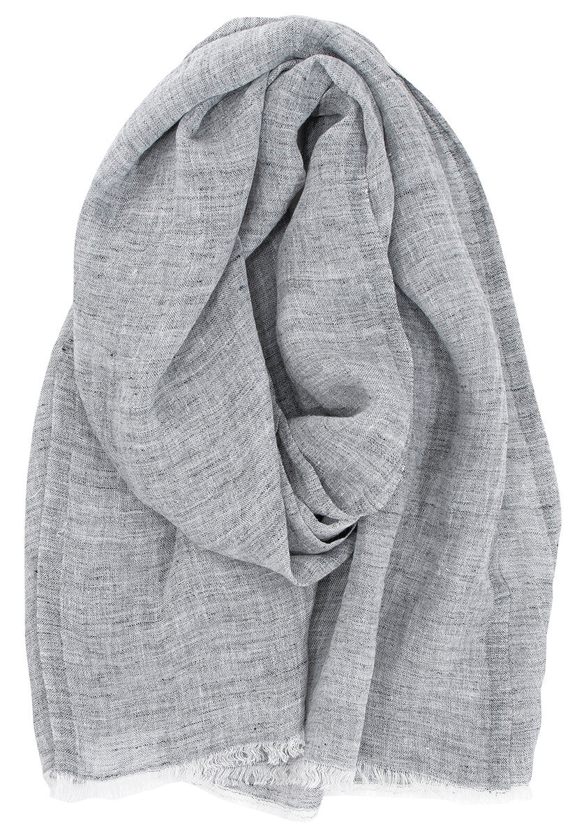 Lempi Linen Scarf, Melange Grey - Lapuan Kankurit