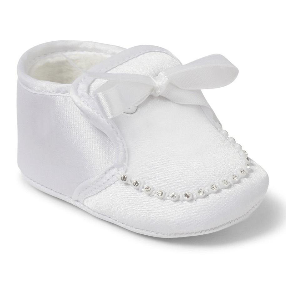 Mario Ivory or White Boys Christening Pram Shoes
