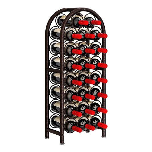 Dazioter Wine Rack Freestanding Floor Wine Bottle Holders Stands Bottle Organizer Storage for Home Bar Kitchen Dinnning Room (Brown)