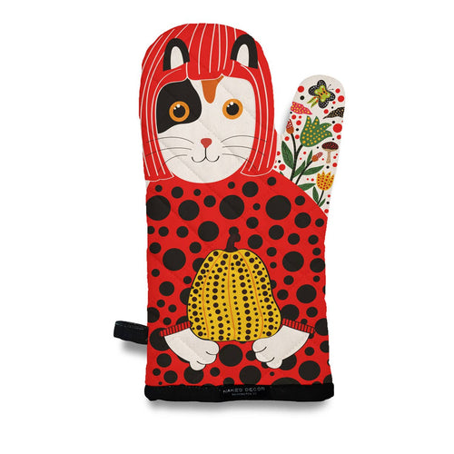 Naked Decor - Museum Collection- Calico Yayoi KusaMEOW Oven Mitt