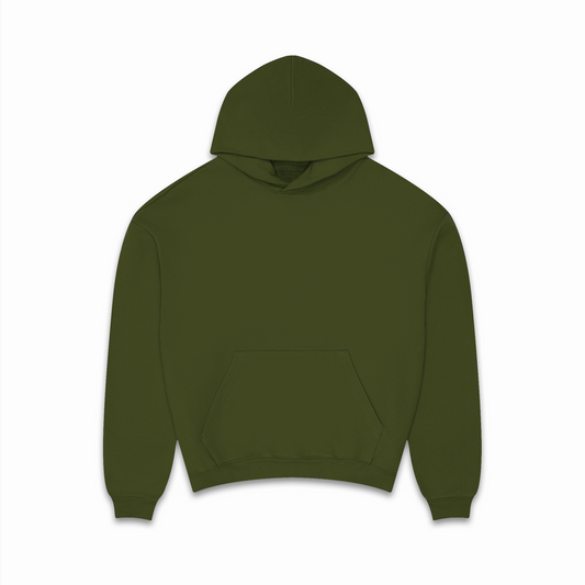 600 GSM 'Olive' Core Hoodie