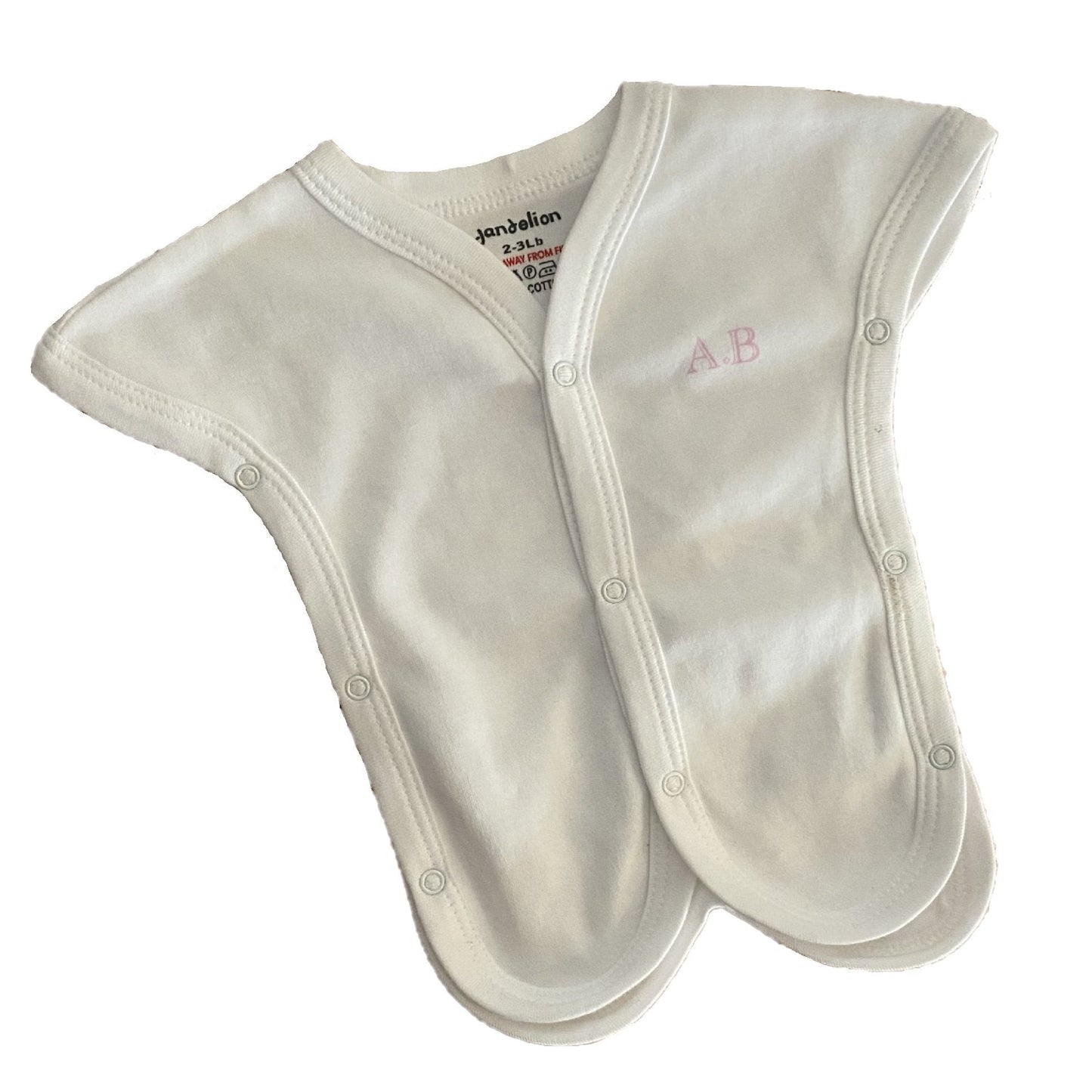 Personalised White Incubator Premature Baby Vests