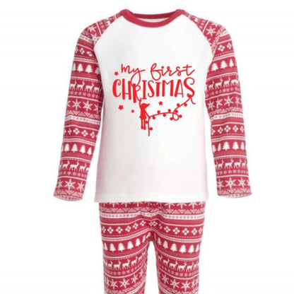 Red Christmas Inspired Design Pajamas Set - Why not Personalise me!