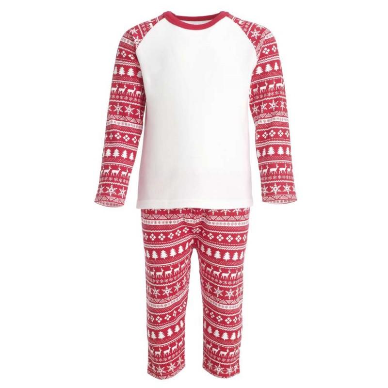 Red Christmas Inspired Design Pajamas Set - Why not Personalise me!