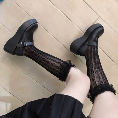 Japanese Hollow Net Stockings for Women - Soft Design