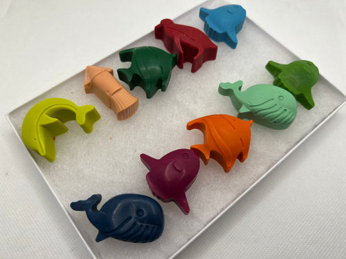 Beeswax Small Sea Animal Crayons Crayons - Box of 10