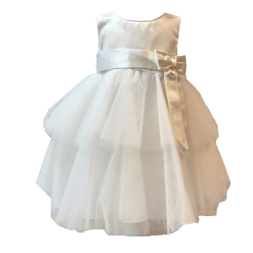 Sienna Ivory or White Tiered Christening / Baptism Dress