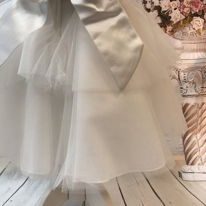 Sienna Ivory or White Tiered Christening / Baptism Dress