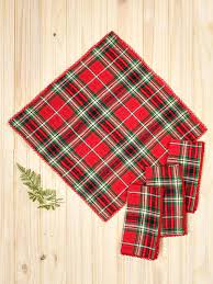 April Cornell- Tartan Plaid Napkins -Set of 4