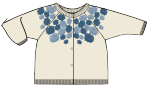 Blue Embroidery Flowers Blossom Sweater - Select Size