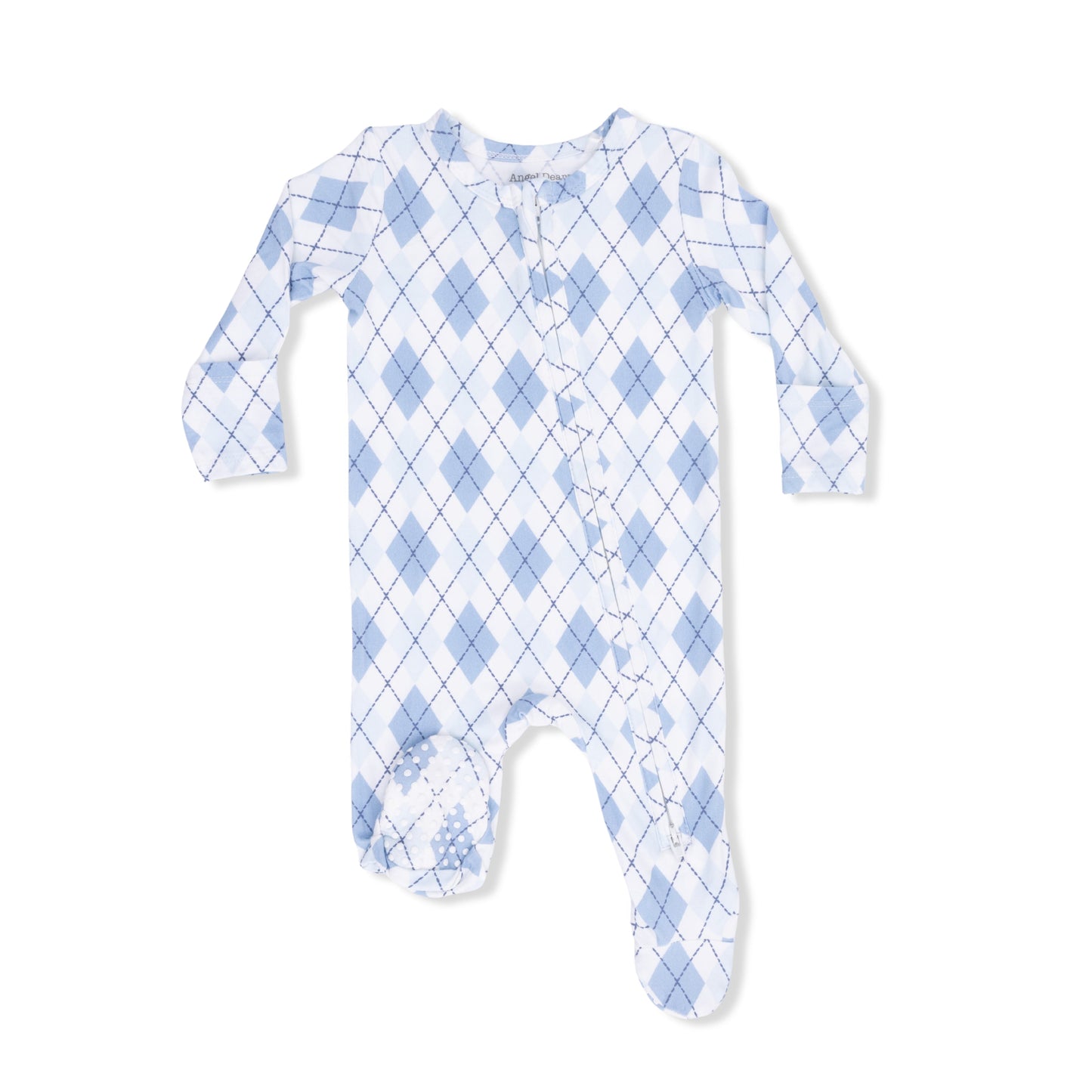 Blue Argyle 2-Way Zipper Footie