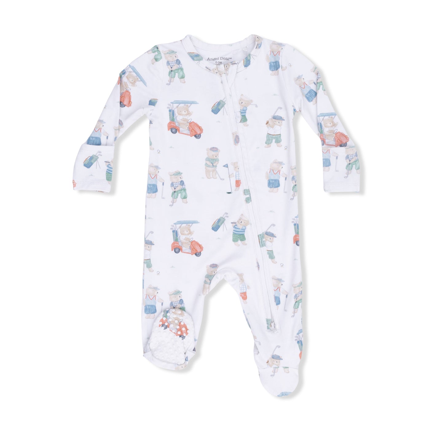 Golfing Teddy Bears 2-Way Zipper Footie
