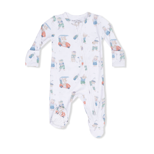 Golfing Teddy Bears 2-Way Zipper Footie