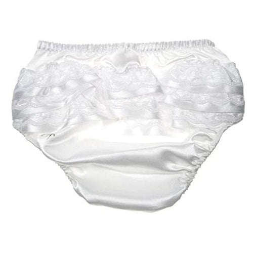 White Satin Frilly Knickers