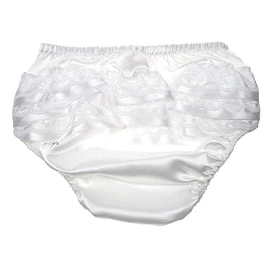 White Satin Frilly Knickers